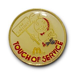 McDonald’s Pin I’m Speedee Touch of Service Vintage Reproduction Metal Lapel Pin